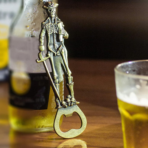 Pirate Skeleton Skull Beer Bottle Opener,Wine Opener Barware for Men, Husband, Dad, Boyfriend...