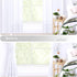 Hiasan White Sheer Curtains 84 Inches Long with Tiebacks, Light Filtering Semi Transparent Lightweight Voile Grommet Window Curtains for Bedroom, ...