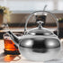 Yardwe Tea Kettle Stovetop Whistling Teakettle Stainless Steel Tea Pots Induction Stovetop Teapot Kitchen Water Boiler Kettle Fast Boiling Heat Wa...