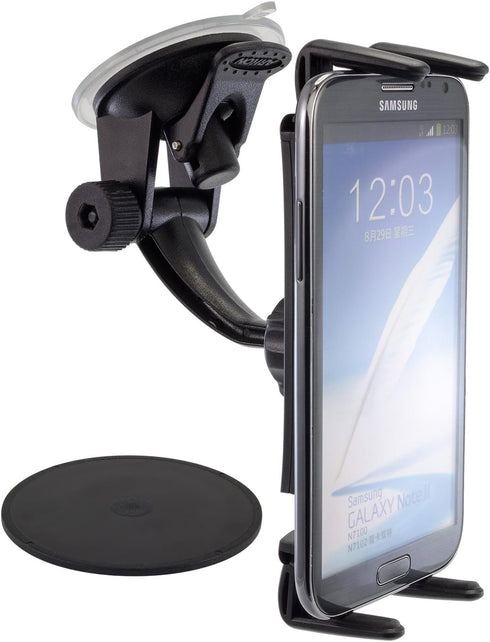 ARKON Mounts Windshield and Dash Suction Car Mount Holder | Secure Phone & Small Tablet Holder | Firm Windshield Suction | Compatible with iPhone,...