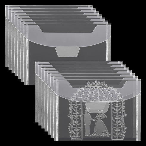 24 Pcs Stamp and Die Storage Pockets, 5×7 Inch Craft Die Storage Envelopes for Die Cut, Die Cut Storage Envelopes Bags...
