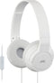 JVC Lightweight Flat Foldable On Ear Colorful Lightweight Foldable Headband with Mic, White (HASR185W)...