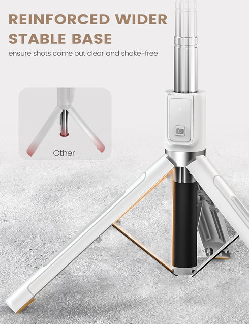 Selfie Stick Tripod with Remote, ANXRE Portable 5 in 1 Selfie Stick Phone Tripod, Wireless Selfie Stick Tripod for Cell Phone Compatible with iPho...