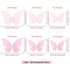 Outus 120 Pieces Pink 3D Layered Butterfly Wall Decor Removable Butterfly Stickers Hollow Mural Decals for Birthday Cake Decorations Crafts Bouque...