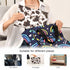 Portable Changing Pad for Baby - Black Cow Travel Diaper Changing Pad Waterproof Changing Mat with Built-in Pillow - Baby Shower Gifts...