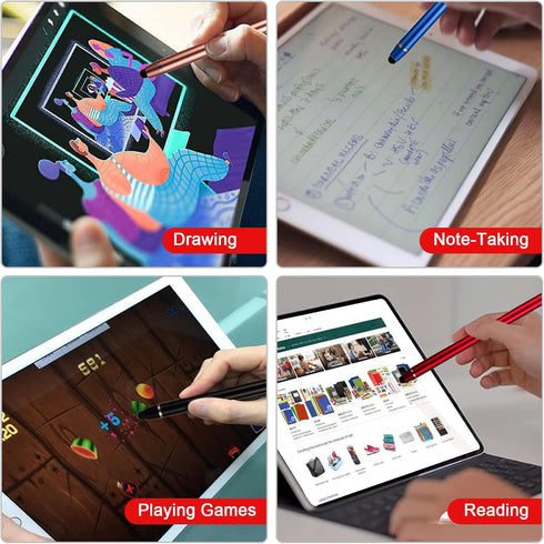 Stylus Pens for Touch Screens - Waycco High Sensitivity Capacitive Stylus 2 in 1 Touch Screen Pen with 8 Replaceable Tips for iPad iPhone Tablets ...
