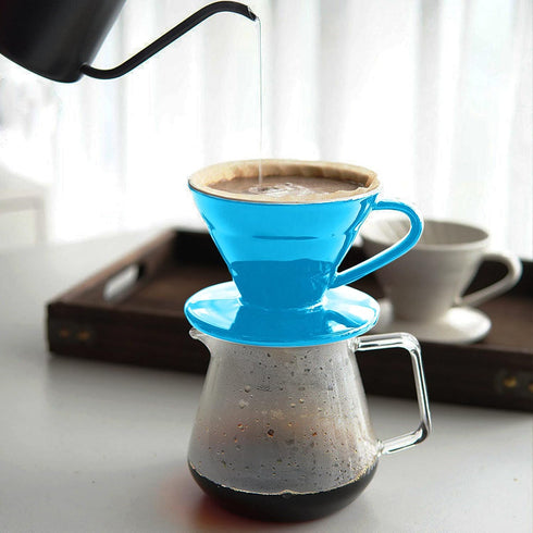 Pour Over Coffee Makers Ceramic Coffee Dripper (Size02 Blue)...