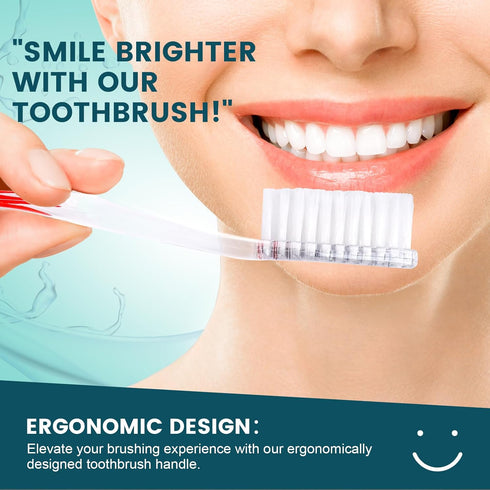30 PCS Individually Wrapped Bulk Toothbrushes with Toothpastes, Colorful Manual Disposable Toothbrushes for Adult or Kid, Ergonomics Handle, Mediu...