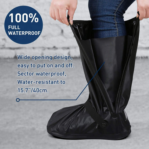 JUSPRO Waterproof Rain Boot Shoe Cover with Reflector for Outdoor Sports Hiking Climbing Camping Scooter Travel...