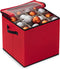 habibee Christmas Ornament Storage Box with Adjustable Dividers 600D Oxford Fabric Holiday Ornament Storage Container Stores Up to 64 Ball Ornamen...