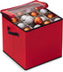 habibee Christmas Ornament Storage Box with Adjustable Dividers 600D Oxford Fabric Holiday Ornament Storage Container Stores Up to 64 Ball Ornamen...