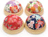 ChezMax Wooden Base Pin Cushions Japanese Style Pin Holder Handmade DIY Sewing Tools Needle Pincushions Cute Needle Holder Round Clip Holder Sewin...