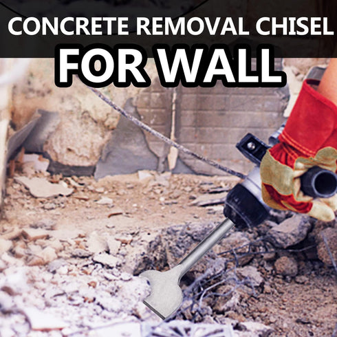 1.57x10inch (40x250mm) Scraping Chisel SDS Plus Tile Removal Chisel for Tile Masonry Concrete Cement Brick Stone Floor Wall (Angled Bent, 1.57x10i...