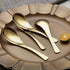 Kyraton Gold Soup Spoons 4 Pieces, Stainless Steel Titanium Plating Thick Heavy Weight Table Spoons, Asian Chinese Japanese Spoon Set for Cereal R...