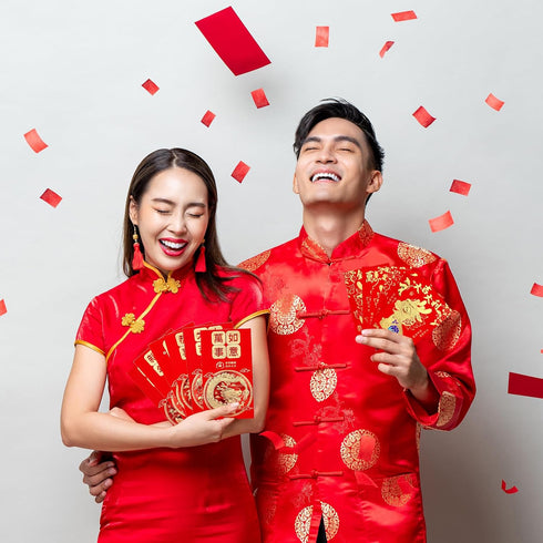 48 Pcs Chinese Red Envelopes 2024 Lucky Money Envelopes Hong Bao Red Pocket Envelope for Money Year of the Dragon 2024 Gifts for Spring Festival W...
