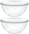 PLASTICPRO Disposable 48 Ounce Round Crystal Clear Plastic Serving Bowls With Lids, Party Snack or Salad Bowl, Chip Bowls, Snack Bowls, Candy Dish...