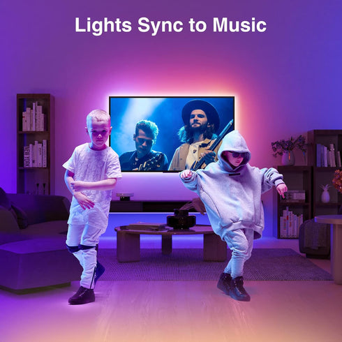 GHome Smart SL1 TV LED Backlight, Smart WiFi Strip Light Compatible with Alexa and Google Home, App Control, Music Sync 16 Million Rgb Red Green B...