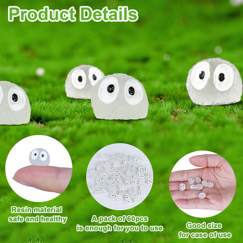Glow in The Dark Tree Elves Fairy 60Pcs Mini Resin Elf Fairy Garden Accessories Little Briquettes Elves Miniature Figurines, Micro Landscape Gnome...