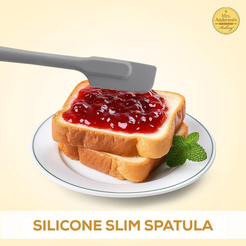 Mrs. Anderson’s Baking Silicone Slim Spatula, Flexible and Non-Stick, Grey...