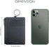 Boshiho Saffiano Leather Credit Card Holder Coin Change Purse with Key Ring Keychain - unisex...