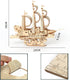 3D Wooden Sailboat Puzzle for Adults Wood Block Puzzle-Model Building Kit-Gift for Birthday/Father's Day...