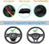 Tri-Color 3 Color Logo Steering Wheel Cover, Elastic Steering Wheel Cover Protector Anti-Slip Durable Universal 15 Inch Compatible with Toyota Veh...