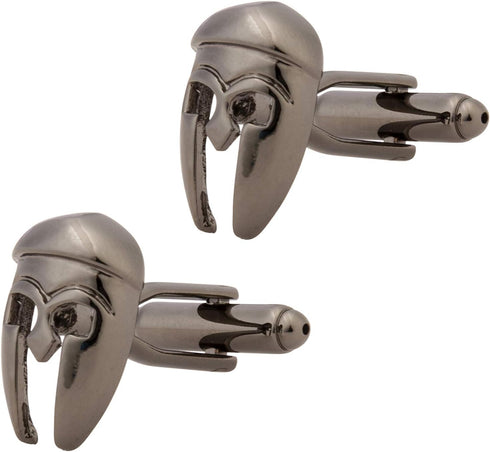 Knighthood Helmet Warrior Cufflinks for Men Gun Metal Shirt Cuff Links Business, Wedding Gifts with Gift Box...