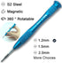 Flathead 1.2mm Screwdriver Slotted Precision Micro Screwdriver 1.2mm Flat Blade Magnetic Tip Rotating Cap Repair Hand Tool...
