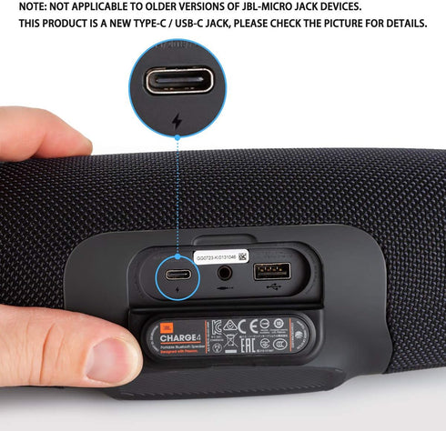 USB Fast Power Charger Charging Cable Cord Compatible with for JBL Flip 5, JBL Flip 6, JBL Charge 4, JBL Charge 5, JBL Pulse 4, JBLCHARGE4BLKAM Wi...
