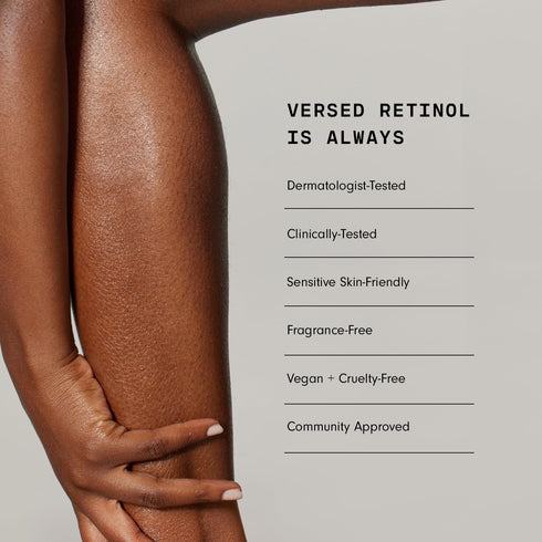 Versed Press Restart Retinol Body Lotion - Cocoa Butter + Squalane Moisturizer for Dry Skin - Firming Body Retinol to Smooth Texture & Brighten Sk...