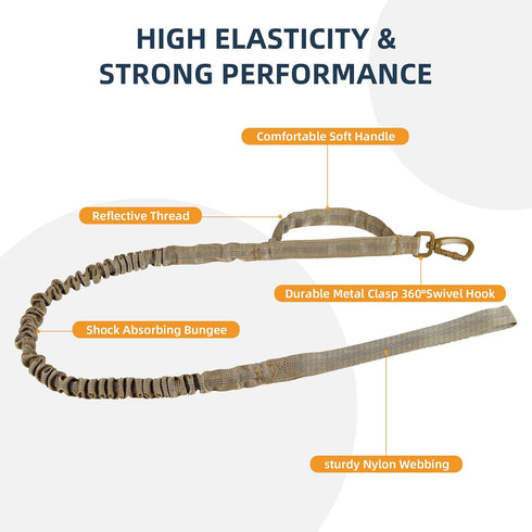 Tactical Dog Collar, Adjustable Military Training Nylon Dog Collar with Control Handle, Heavy Duty Metal Buckle for Medium and Large Dogs(XL 20-24...