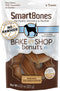 SmartBones Bake Shop Donuts with Peanut Butter, Treat Your Dog to Rawhide-Free Chews, 4 Count...