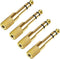 4pack 1/4 to 3.5mm Audio Adapter Quarter Inch to Headphone Jack Stereo 3.5mm Female Audio Jack Adapter Gold for Speaker Headphone Guitar......