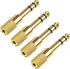 4pack 1/4 to 3.5mm Audio Adapter Quarter Inch to Headphone Jack Stereo 3.5mm Female Audio Jack Adapter Gold for Speaker Headphone Guitar......