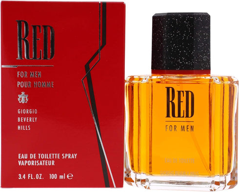 Red By GIORGIO BEVERLY HILLS FOR MEN 3.4 oz Eau De Toilette Spray...