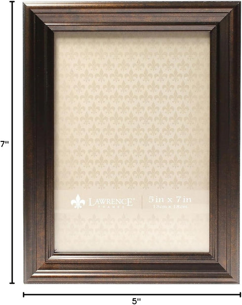 Lawrence Frames 535557 Bronze 5x7 Classic Detailed Oil Rubbed Picture Frame...