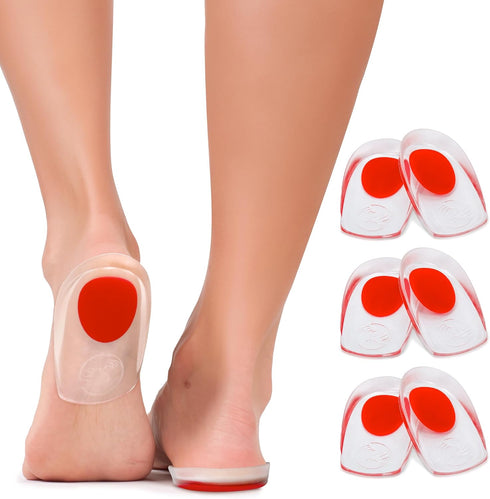 Gel Heel Pads for Shoes | Plantar Fasciitis Heel Cups for Pain Relief | Silicone Cushions for Bone Spur Relief | Protector Insoles | Sore Heal Bru...