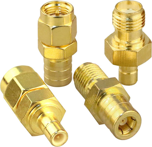 TUOLNK 4PCS SMA to SMB Radio Antenna Coax Adapter, SMA Male/Female to SMB Male/Female Coax Connector for DAB Car Aerial Antenna, Audio, Router, Si...