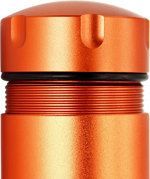 Aluminium Alloy Pill Case, Pill Fob Capsule Keychain, Long Waterproof Match Case Holder, Smell Proof Container Jar, Outdoor Survival Storage Metal...
