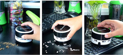 Ogrmar Portable Cordless Mini Desktop Vacuum Desk Dust Cleaner/Dust Sweeper for Home Office Keyboard (Black)...