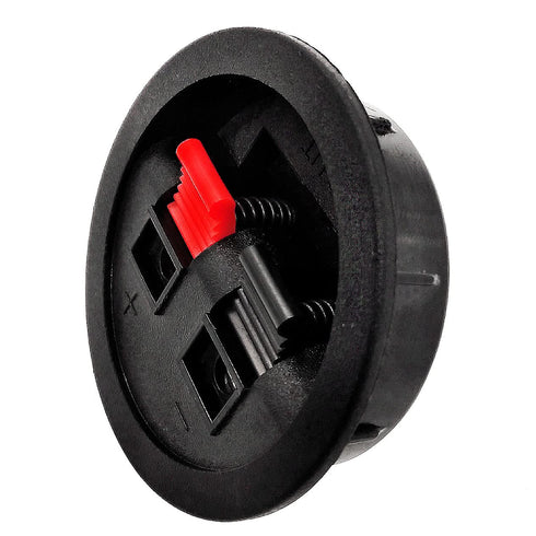 Round Speaker Terminal Cup 4PCS Round Express Spring Clip Double Binding Post Screw Wire Car Subwoofer Speaker Wire Terminal Connector WP2-9...