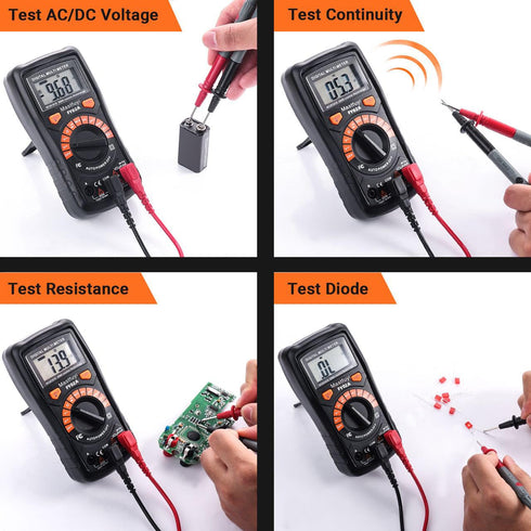 Classic Digital Multimeter, Multi Tester with NCV Non-Contact Voltage Detection, Backlit LCD Display, Tests for Voltage, Current, Resistance, Cont...