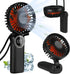 Portable Handheld Fan, Mini Desk Fan Rechargeable with LED Display, 180° Foldable Personal Fan with Lanyard as Neck Fan, Strong Wind and 6 Speed f...