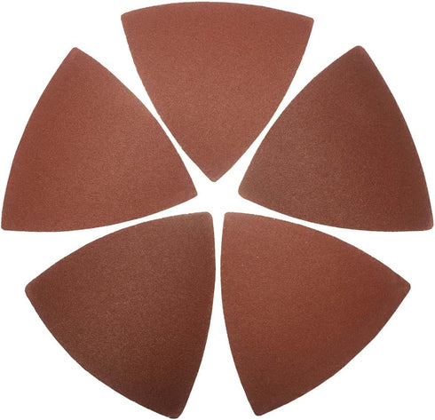60 Pcs 240 Grits 3-1/8 Inch 80mm Triangular Oscillating Tool Sanding Paper for Wood Sanding Fit 80mm Triangular Multi Tool Sanding Pads XG8020240...