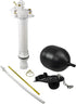 Danco 80816 Complete Toilet Repair Kit Fill Valve, Flapper, Rod, Float Replacement, White...