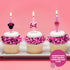 Disney's Minnie Mouse Birthday Cake Candles | 6 Birthday Candles for Cake Decorations, Pink Stripe Candles, Cake Toppers for Minnie Mouse Party...