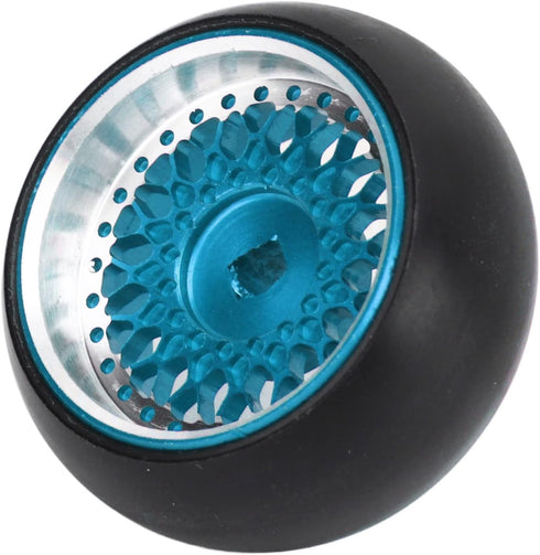 4PCS RC Car Drift Wheel Hub Tire Aluminum Alloy Tyres Rubber Tire RC Car Upgrade Parts for WLtoys K989 1/28 RC (Blue)...