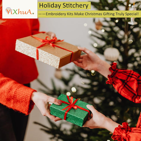 Yixhua 3 Sets Practice Embroidery Kit for Beginners,Cross Stitch Kit Adult with Pattern Starter Hand Embroidery with Instructions Arts and Crafts ...