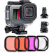 SOONSUN Waterproof Case for GoPro HERO 12/11 / 10/9 Black with Diving Filters - 60M Underwater Dive Housing Case for GoPro HERO 12 11 10 9 Black w...