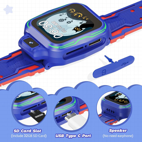 Kids Watch Boys with Camera,Children Digital Smart Watch Touchscreen with Video Mp3 Alarm Pedometer Games for Age 3-9 Years Old Christmas Birthday...